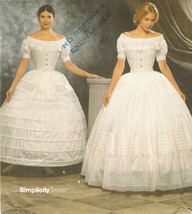 Misses Civil War Wedding Crinoline Hoopskirt Petticoat Costume Sew Pattern 14-20 - £11.98 GBP