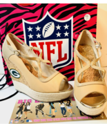 Official Green Bay Packers The Winning Wedge Heel 4.5” ~ Size 7 ~ NEW IN... - $17.77