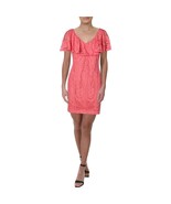 Lauren Ralph Lauren Womens Petites Tamalira Lace Ruffle Cocktail Dress 8... - $41.16 CAD
