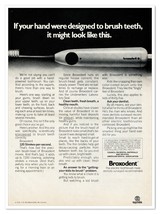 Broxodent Electric Toothbrush Squibb Vintage 1972 Full-Page Magazine Ad - $180.80 MXN