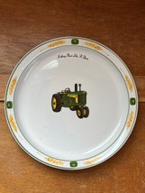 Gibson Marked John Deere Tractor & Wheat Heavy Ceramic Plate – 8.25 inches in - $11.29