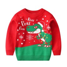 2022 Autumn Winter New Kids Christmas Snowflake Sweater Girls Coat Children Clot - £70.87 GBP