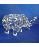 Vintage Tiara Indiana Clear Glass Elephant Covered Candy Dish Trinket Box - £31.53 GBP