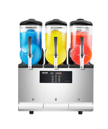 VEVOR Commercial Slushy Machine 3x12L, Triple Tank Frozen Drink Machine, 110V - $1,374.90