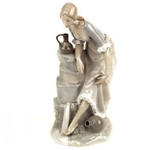 Lladro Nao &quot; Mädchen Mit Wasser Krüge &quot; Große Porzellan Figur 13 &quot; Groß Geschenk - £355.46 GBP