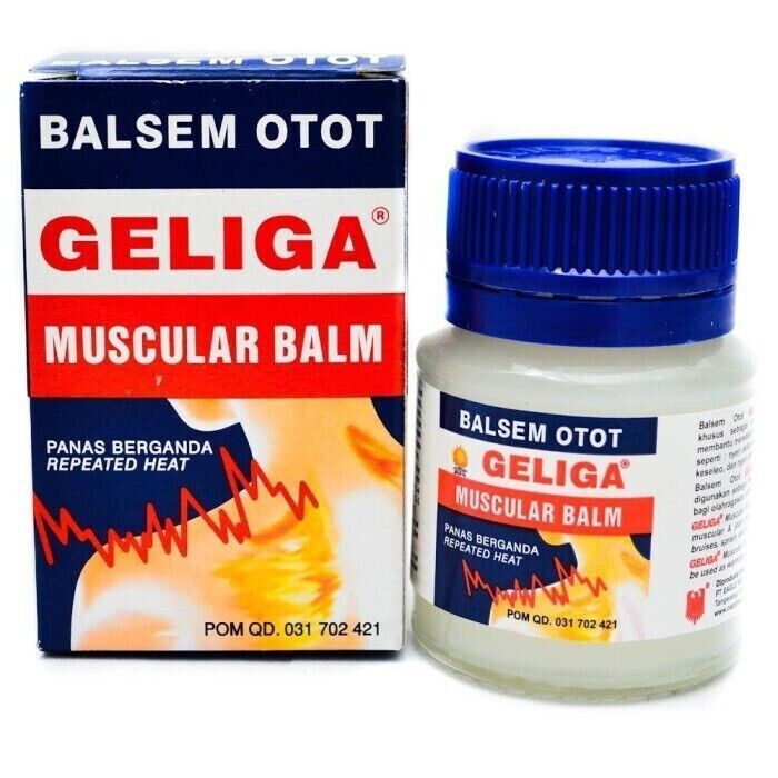 4x Geliga Muscular Balm Balsem Otot Geliga 40gr Neck Muscle Pain Relief - £24.05 GBP