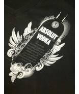 Absolut Vodka Men Medium T Shirt 100% Preshrunk Ringspun Cotton Black White - $19.79