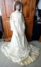 1873 Antique Victorian 4pc Wedding Dress Id&#39;d Ziegler Cissel Baltimore Md - £711.43 GBP