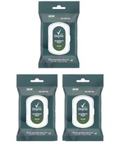 (3) Degree Men Overtime Deodorant Wipes, Towelettes, Stay Fresh On-The-Go, 25 Ct - £15.79 GBP