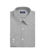Club Room Men&#39;s Regular-Fit Check Dress Shirt Black-Size S 14-14.5 - $333.97 MXN