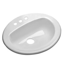 Mansfield 237-4 Bathroom Countertop Oval Sink, MS Vitreous China, White - $69.29
