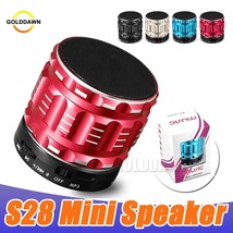 S28 Mini Bluetooth Rechargeable Wireless Stereo Speaker Aux Tf Fm Red - $27.66