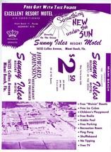 Suuny Isles Resort Motel Ad Flyer 1960&#39;s Collins Avenue Miami Beach Florida - $24.72