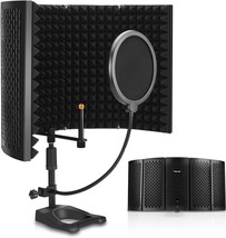 Microphone Isolation Shield, HAKUTA Microphone Isolation Shield with Tripod - £41.91 GBP