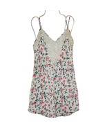 Victoria’s Secret Large Vintage Gold label Floral Lace Satin Chemise Sli... - $32.99