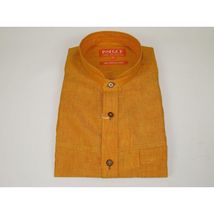 Mens INSERCH linen Shirt Banded Chinese Collar Sleeves-Less SS719 Sunburst image 12