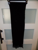 Old Navy Adult Size Black Winter Fleece Scarf Fringe Trim - £10.34 GBP