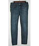 Seven7 Jeans Legging Dark Distressed Wash Denim Jeweled Rivets Pockets W... - £13.80 GBP