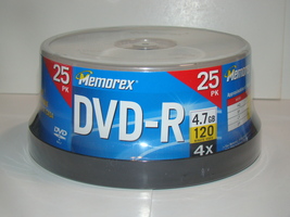 Memorex - DVD-R - 4.7GB 120 Minute Video 4X - 25PK (NEW) - £14.33 GBP