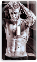 Hot Justin Bieber Tattoos Naked Torso Single Light Switch Cover Teen Girl Room - £8.03 GBP