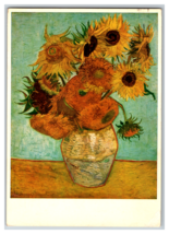 Sunflowers Painting Art by Van Gogh Postcard Posted 1978 - £3.95 GBP