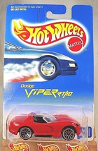1991 Hot Wheels Blue/White Card #210 DODGE VIPER RT/10 Red Variant wChromeLaceSp - £8.01 GBP