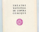 Theatre National De L&#39;Opera Comique La Boheme Paris France 1969-1970 - £14.29 GBP