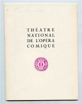 Theatre National De L&#39;Opera Comique La Boheme Paris France 1969-1970 - £14.24 GBP