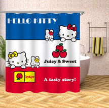 Hello Kitty Waterproof Shower Curtain Set Bathroom Decor Curtain W/Hooks Gift70&quot; - £13.16 GBP+