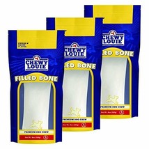 CHEWY LOUIE Large Bone Filled with Cheese &amp; Bacon 3pk - Natural Beef Bon... - $32.99