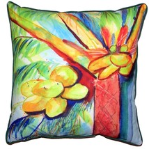 Zippered Betsy Drake Cocoa Nut Tree Outdoor Pillow 22 Inch x 22 Inch - £55.26 GBP