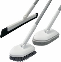 Shower Scrubber with Floor Squeegee 3 in 1 Shower Cleaning Brush with 50... - £31.45 GBP