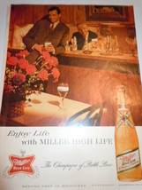 Vintage Miller High Life Beer Print Magazine Advertisement 1963 - $3.99