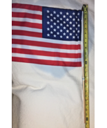 Bundle of 12 Mini American Flags A Wooden Pole 17.5 X 11 - $7.13