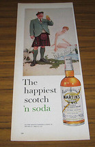 1960 Vintage Ad Martins Scotch Whiskey &amp; White Rock Soda - £7.31 GBP