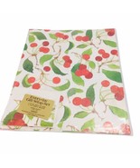 Vintage 70&#39;s 1979 24&quot;x30&quot; + 3&quot;x4&quot; Cards Cherries Gift Wrap By Current NOS - $18.00