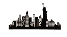 Northshire Metal Wall Mount New York City Skyline Silhouettes Candle Sha... - $276.62 MXN