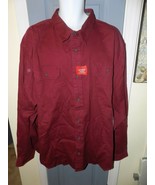 Wrangler Flex For Comfort Maroon LS Button Down Shirt Size 3XL Men&#39;s NEW - €27,86 EUR