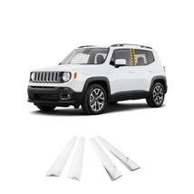 B-Pillar Post Trim for Jeep Renegade 2015-2023 (4PCs) Chrome Finish Tape-On Styl - £59.72 GBP