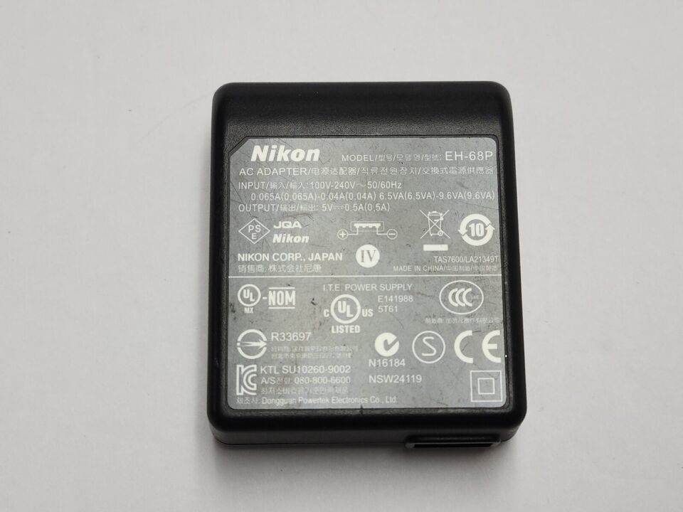 Genuine OEM Nikon EH-69P Charging AC Wall Adapter (for USB & Cable) - $7.41