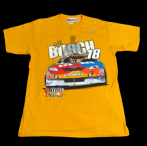 Chase Authentics Shirt Mens Yellow Kyle Busch #18 M&amp;MS Joe Gibbs Racing Graphic - £15.74 GBP