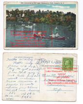 1933 Vintage Picture Postcard Lake Weequahic, NJ QSL Card W3DEZ 1 cent Franklin - £36.16 GBP