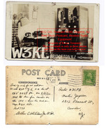 1932 Antique Real Photo Postcard Amateur Radio Oper JT Roberts QSL W3KL - £420.45 GBP
