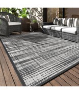 Outdoor Rug Carpet 5&#39;x8&#39; Waterproof Reversible Patio Rug Portable Modern... - $35.99