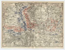 1911 Antique Map Of Siege Of Metz 1870 Lorraine / Germany France - £17.09 GBP