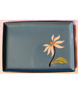 Vintage Davar Made In Japan Lacquer Ware Small Candy Or Serving Tray Floral Art - $6.00