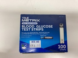True Metrix Self Monitoring Blood Glucose Test Strips 100 Total Strips E... - £18.84 GBP