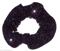 Black Sequin Dots Hair Scrunchie Scrunchies by Sherry Confetti Dot - $6.99