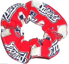 New England Patriots Red Fabric Hair Scrunchie Scrunchies by Sherry NFL Ponytail - $6.99