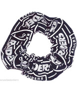 Las Vegas Raiders Duck Cloth Fabric Hair Scrunchie Scrunchies by Sherry NFL - £6.35 GBP